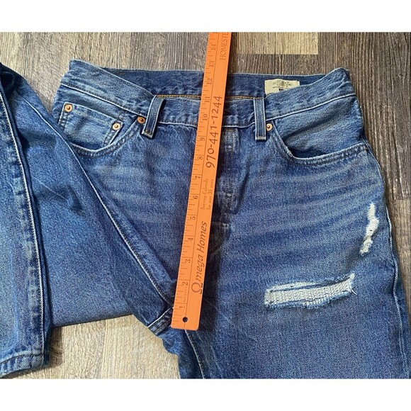 Levi’s 501 Anniversary High Rise Button Fly Jeans Women’s W28 L31 Distressed - Picture 13 of 16